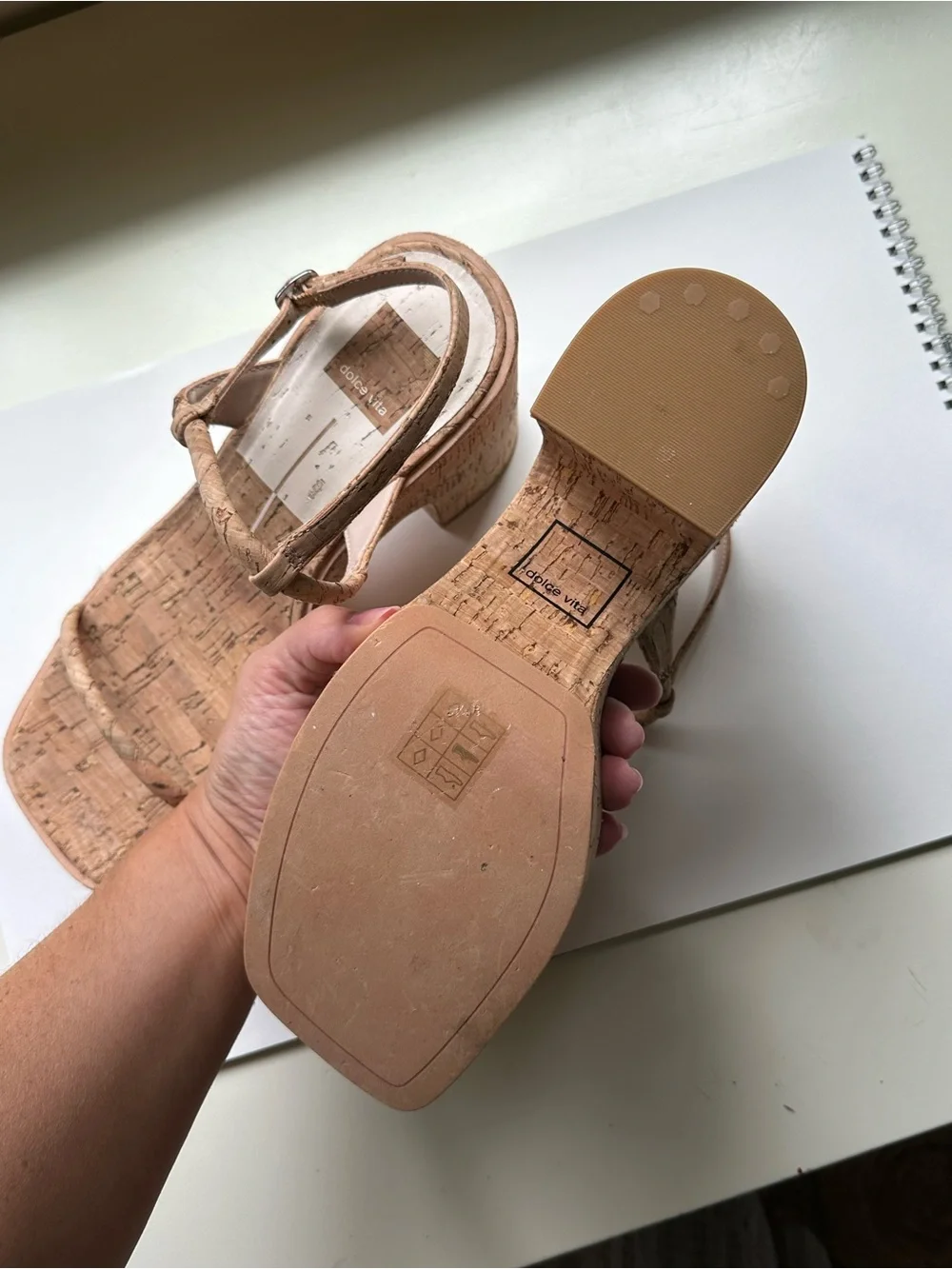 Dolce Vita Cork Platform Block Heel Sandals